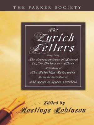 cover image of The Zurich Letters, 1558--1579